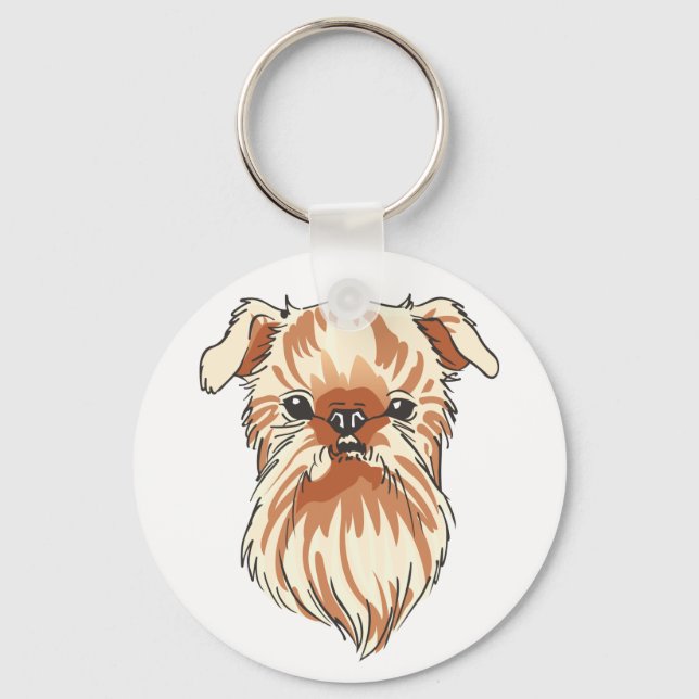 Brussels Griffon Key Ring (Front)