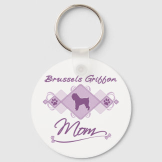 Brussels Griffon Mum Key Ring