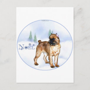 Brussels Griffon Noel Holiday Postcard