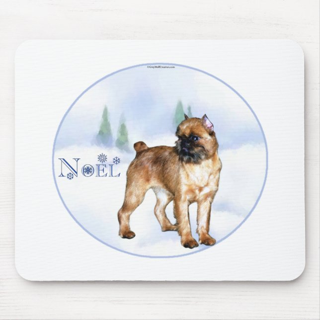 Brussels Griffon Noel Mouse Pad (Front)