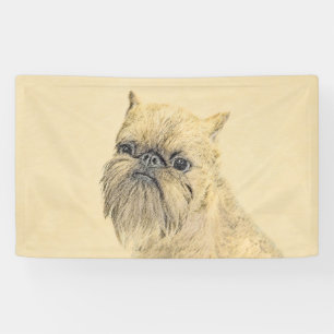 Brussels Griffon Painting - Cute Original Dog Art Banner