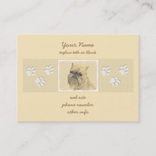Brussels Griffon Painting - Cute Original Dog Art Business Card