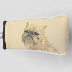 Brussels Griffon Painting - Cute Original Dog Art Golf Head Cover