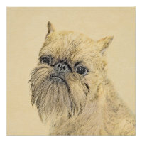 Brussels Griffon Painting - Cute Original Dog Art