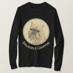 Brussels Griffon Painting - Cute Original Dog Art T-Shirt