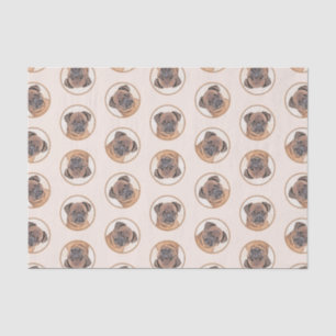 Brussels Griffon Painting Red Smooth Cute Dog Art Tissue Paper