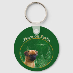 Brussels Griffon Peace Key Ring