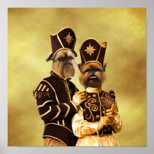 Brussels Griffon Poster Nobility Dogs Gift (Front)