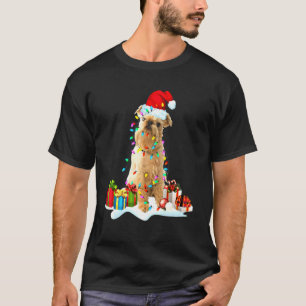 Brussels Griffon Santa Christmas Tree Lights Xmas T-Shirt