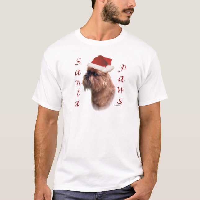 Brussels Griffon Santa Paws T-Shirt (Front)