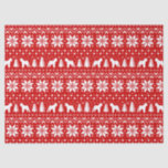 Brussels Griffon Silhouettes Christmas Pattern Red Tissue Paper<br><div class="desc">Festive Red and White Christmas Sweater Style Pattern with Brussels Griffon Silhouettes</div>
