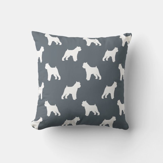 Brussels Griffon Silhouettes Pattern Cushion (Front)