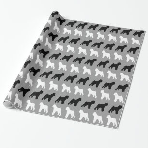 Brussels Griffon Silhouettes Pattern Wrapping Paper