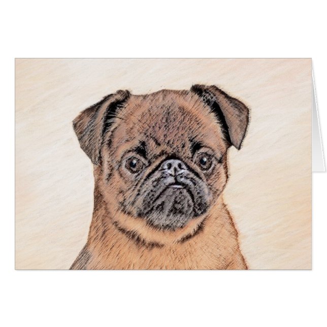 Brussels Griffon Smooth Painting Original Dog Art (Front Horizontal)