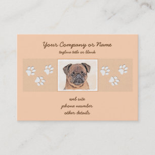 Brussels Griffon Smooth Painting Original Dog Art Business Card