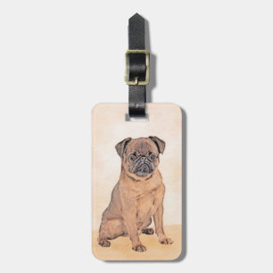 Brussels Griffon Smooth Painting Original Dog Art Luggage Tag