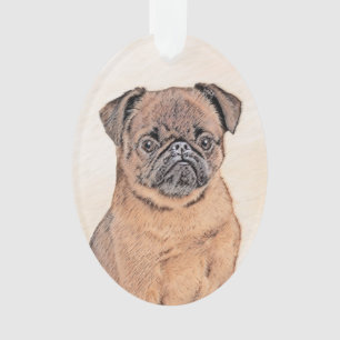 Brussels Griffon Smooth Painting Original Dog Art Ornament