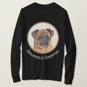 Brussels Griffon Smooth Painting Original Dog Art T-Shirt