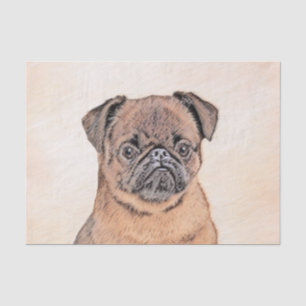 Brussels Griffon Smooth Painting Original Dog Art Tissue Paper