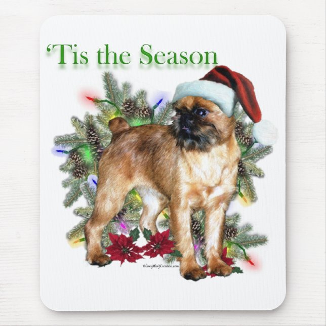 Brussels Griffon Tis the Season Mouse Pad (Front)