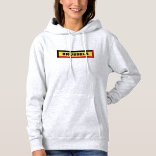 Brussels in Belgium Flag Colours Hoodie