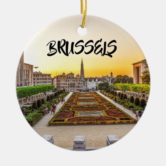 Brussels Panoramic Christmas Ornament (Front)