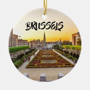 Brussels' Panoramic Vacation Christmas Ornament