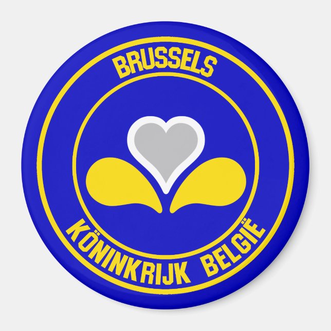 Brussels Round Emblem Magnet (Front)