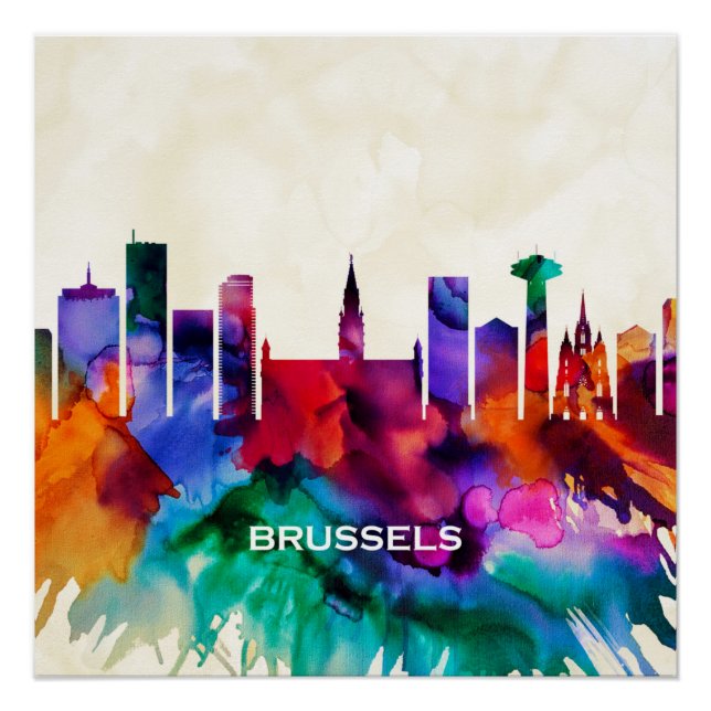 Brussels Skyline Poster (Front)