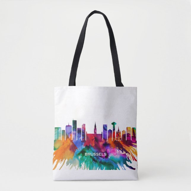 Brussels Skyline Tote Bag (Front)
