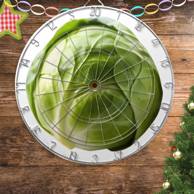 Brussels Sprout Funny Christmas Dartboard (A funny novelty Christmas dartboard featuring a picture of a giant brussels sprout)