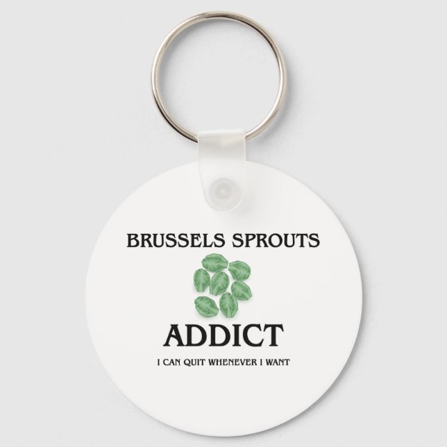 Brussels Sprouts Addict Key Ring (Front)