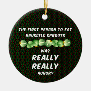 Brussels Sprouts Ceramic Tree Decoration