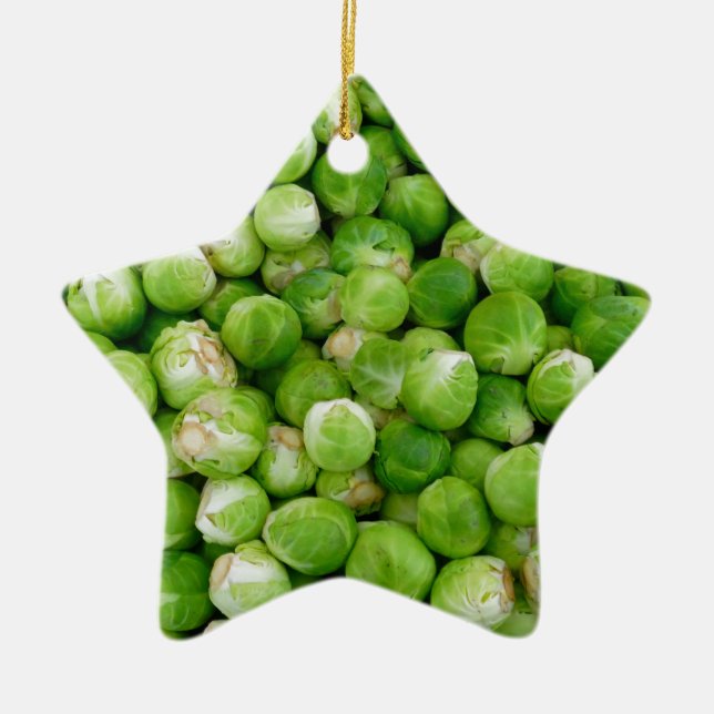 Brussels sprouts ceramic tree decoration (Front)