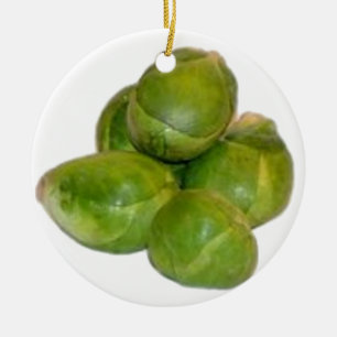 Brussels Sprouts Ceramic Tree Decoration