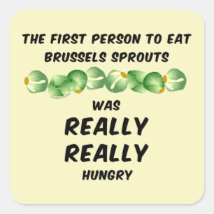 Brussels Sprouts Square Sticker