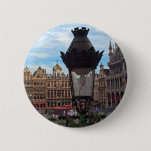 Brussels - The Grand Place 6 Cm Round Badge