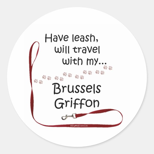 Brussels Travel Leash - Sticker (Front)