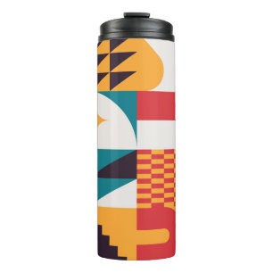 Brutalism art inspired abstract pattern made with thermal tumbler