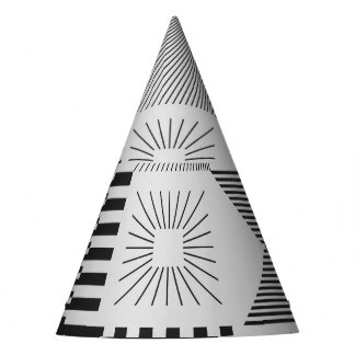 Brutalism Art: Vintage Geometric Patterns Party Hat