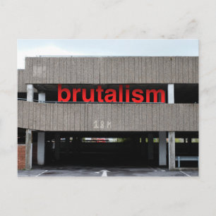 Brutalism Car Park Postcard