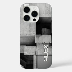 Brutalist Concrete Block Stacking iPhone 16 Pro Case