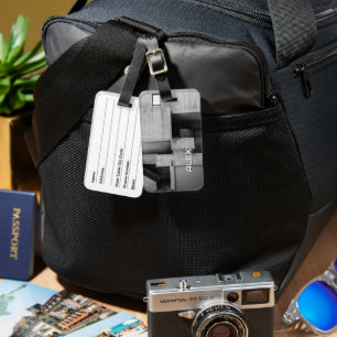 Brutalist Concrete Block Stacking Luggage Tag