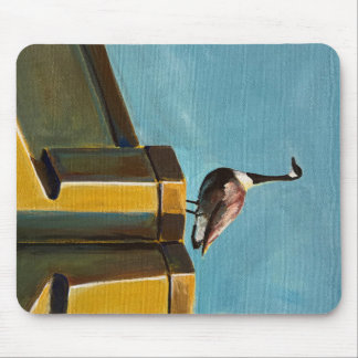 Brutalist Goose Luggage Tag Mouse Pad