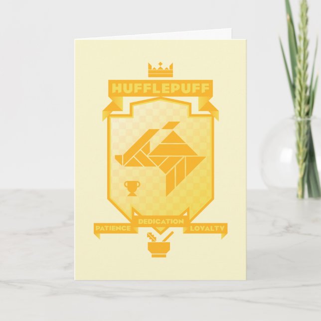 Brutalist HUFFLEPUFF™ Crest Card (Front)
