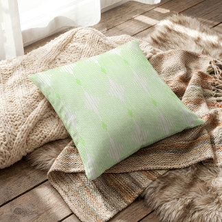 Brutalist Pulse: Pistaccio Green & White Cushion
