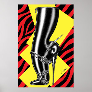 Brutes in Boots™/Spike Heel/Red Zebra Poster
