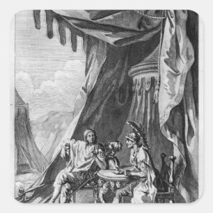 Brutus and Cassius in Brutus's Tent Square Sticker