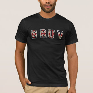 BRUV Distressed Union Jack Collegiate Brother Bro T-Shirt