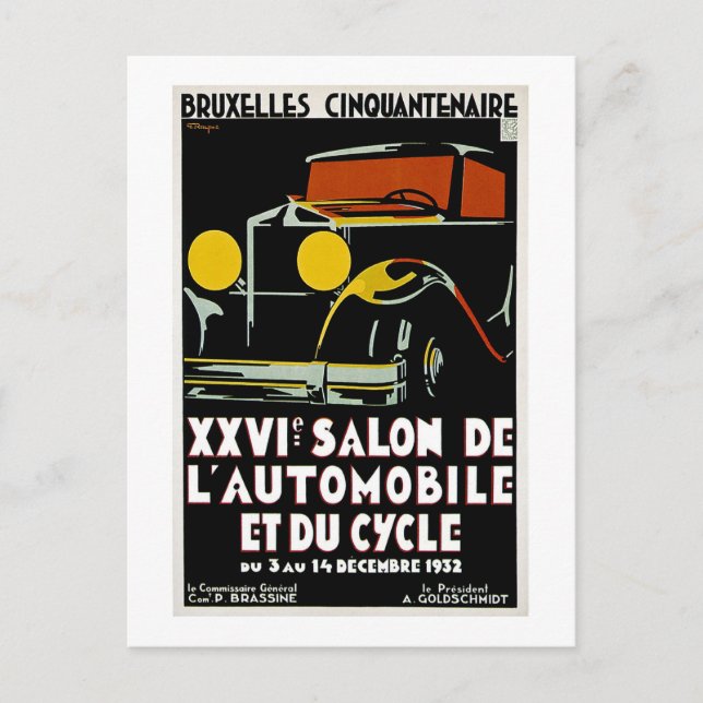 Bruxelles Cinquantenaire XXVI Salon de L' Autos Postcard (Front)